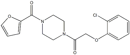 1-[(2-chlorophenoxy)acetyl]-4-(2-furoyl)piperazine Structure