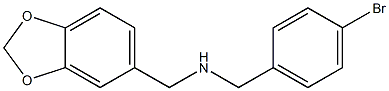 N-(1,3-benzodioxol-5-ylmethyl)-N-(4-bromobenzyl)amine Structure