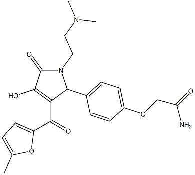 2-{4-[1-[2-(dimethylamino)ethyl]-4-hydroxy-3-(5-methyl-2-furoyl)-5-oxo-2,5-dihydro-1H-pyrrol-2-yl]phenoxy}acetamide Structure