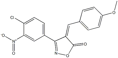 3-{4-chloro-3-nitrophenyl}-4-(4-methoxybenzylidene)-5(4H)-isoxazolone Structure