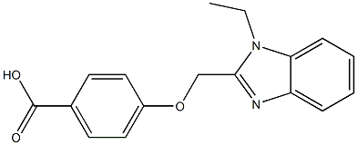 4-[(1-ethyl-1H-benzimidazol-2-yl)methoxy]benzoic acid Structure