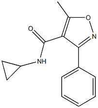 N-cyclopropyl-5-methyl-3-phenyl-4-isoxazolecarboxamide Structure