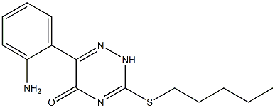 6-(2-aminophenyl)-3-(pentylsulfanyl)-1,2,4-triazin-5(2H)-one Structure