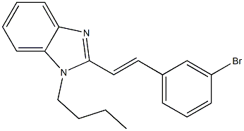 2-[2-(3-bromophenyl)vinyl]-1-butyl-1H-benzimidazole Structure