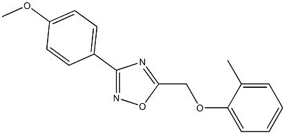 3-(4-methoxyphenyl)-5-[(2-methylphenoxy)methyl]-1,2,4-oxadiazole 구조식 이미지