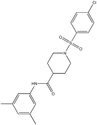 1-[(4-chlorophenyl)sulfonyl]-N-(3,5-dimethylphenyl)-4-piperidinecarboxamide Structure