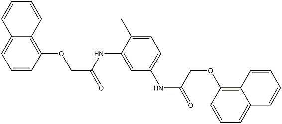 N-(2-methyl-5-{[(1-naphthyloxy)acetyl]amino}phenyl)-2-(1-naphthyloxy)acetamide Structure