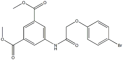 dimethyl 5-{[(4-bromophenoxy)acetyl]amino}isophthalate Structure