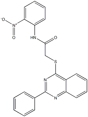 N-{2-nitrophenyl}-2-[(2-phenylquinazolin-4-yl)sulfanyl]acetamide Structure