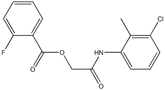 2-(3-chloro-2-methylanilino)-2-oxoethyl 2-fluorobenzoate Structure