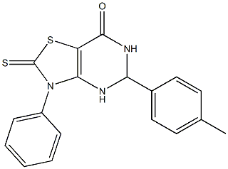 5-(4-methylphenyl)-3-phenyl-2-thioxo-2,3,5,6-tetrahydro[1,3]thiazolo[4,5-d]pyrimidin-7(4H)-one 구조식 이미지