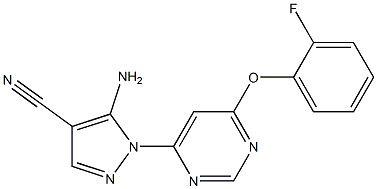 5-amino-1-[6-(2-fluorophenoxy)-4-pyrimidinyl]-1H-pyrazole-4-carbonitrile Structure