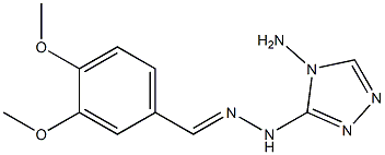 3,4-dimethoxybenzaldehyde (4-amino-4H-1,2,4-triazol-3-yl)hydrazone 구조식 이미지