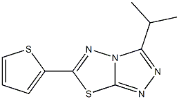 3-isopropyl-6-(2-thienyl)[1,2,4]triazolo[3,4-b][1,3,4]thiadiazole 구조식 이미지