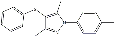 3,5-dimethyl-1-(4-methylphenyl)-4-(phenylsulfanyl)-1H-pyrazole Structure