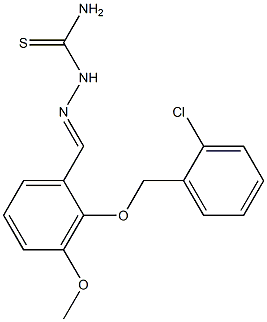 2-[(2-chlorobenzyl)oxy]-3-methoxybenzaldehyde thiosemicarbazone 구조식 이미지