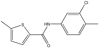 N-(3-chloro-4-methylphenyl)-5-methylthiophene-2-carboxamide 구조식 이미지