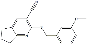 2-[(3-methoxybenzyl)sulfanyl]-6,7-dihydro-5H-cyclopenta[b]pyridine-3-carbonitrile 구조식 이미지