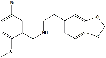 N-[2-(1,3-benzodioxol-5-yl)ethyl]-N-(5-bromo-2-methoxybenzyl)amine Structure