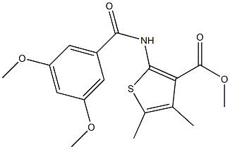 methyl 2-[(3,5-dimethoxybenzoyl)amino]-4,5-dimethyl-3-thiophenecarboxylate Structure