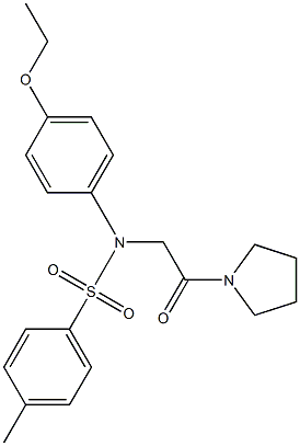 N-(4-ethoxyphenyl)-4-methyl-N-[2-oxo-2-(1-pyrrolidinyl)ethyl]benzenesulfonamide 구조식 이미지