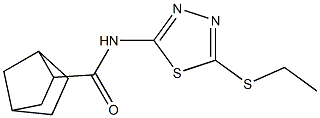 N-[5-(ethylsulfanyl)-1,3,4-thiadiazol-2-yl]bicyclo[2.2.1]heptane-2-carboxamide 구조식 이미지
