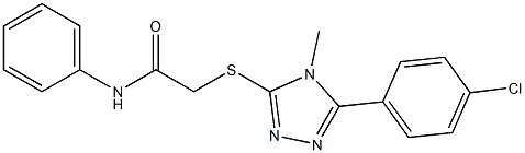 2-{[5-(4-chlorophenyl)-4-methyl-4H-1,2,4-triazol-3-yl]sulfanyl}-N-phenylacetamide Structure