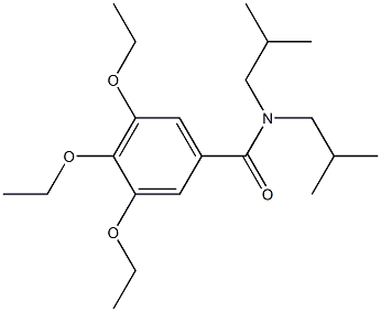 3,4,5-triethoxy-N,N-diisobutylbenzamide 구조식 이미지