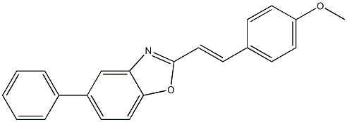 2-[2-(4-methoxyphenyl)vinyl]-5-phenyl-1,3-benzoxazole Structure