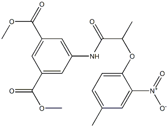 dimethyl 5-[(2-{2-nitro-4-methylphenoxy}propanoyl)amino]isophthalate 구조식 이미지