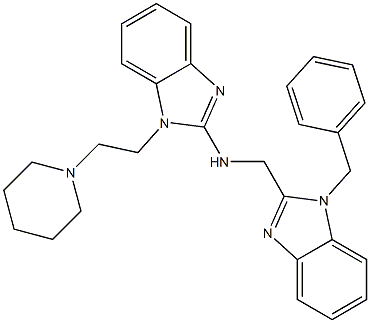 N-[(1-benzyl-1H-benzimidazol-2-yl)methyl]-1-[2-(1-piperidinyl)ethyl]-1H-benzimidazol-2-amine 구조식 이미지