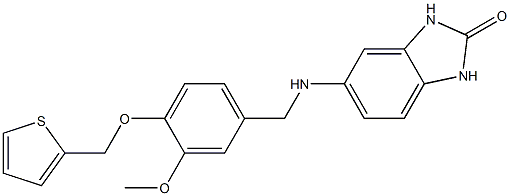 5-{[3-methoxy-4-(2-thienylmethoxy)benzyl]amino}-1,3-dihydro-2H-benzimidazol-2-one 구조식 이미지