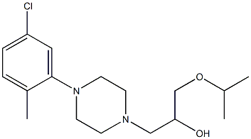 1-[4-(5-chloro-2-methylphenyl)-1-piperazinyl]-3-isopropoxy-2-propanol 구조식 이미지