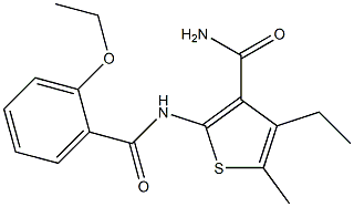 2-[(2-ethoxybenzoyl)amino]-4-ethyl-5-methyl-3-thiophenecarboxamide Structure