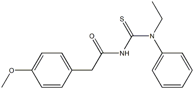 N-ethyl-N'-[2-(4-methoxyphenyl)acetyl]-N-phenylthiourea 구조식 이미지