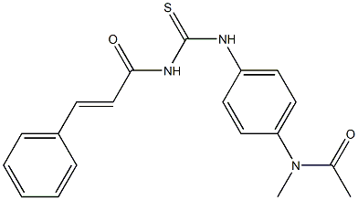 N-methyl-N-{4-[({[(E)-3-phenyl-2-propenoyl]amino}carbothioyl)amino]phenyl}acetamide Structure