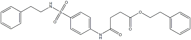 phenethyl 4-oxo-4-{4-[(phenethylamino)sulfonyl]anilino}butanoate Structure