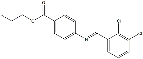 propyl 4-{[(E)-(2,3-dichlorophenyl)methylidene]amino}benzoate Structure