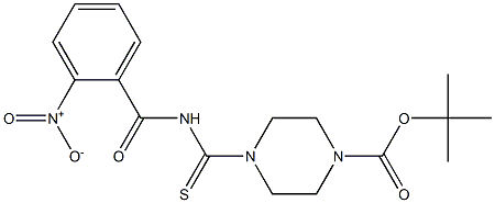 tert-butyl 4-{[(2-nitrobenzoyl)amino]carbothioyl}-1-piperazinecarboxylate 구조식 이미지