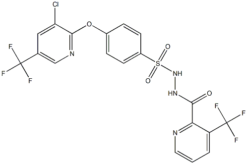 4-{[3-chloro-5-(trifluoromethyl)-2-pyridinyl]oxy}-N'-{[3-(trifluoromethyl)-2-pyridinyl]carbonyl}benzenesulfonohydrazide 구조식 이미지