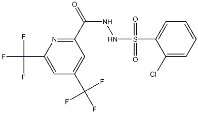 N'-{[4,6-bis(trifluoromethyl)-2-pyridinyl]carbonyl}-2-chlorobenzenesulfonohydrazide Structure