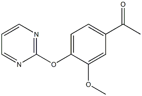 1-[3-methoxy-4-(2-pyrimidinyloxy)phenyl]-1-ethanone Structure