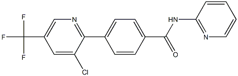 4-[3-chloro-5-(trifluoromethyl)-2-pyridinyl]-N-(2-pyridinyl)benzenecarboxamide 구조식 이미지