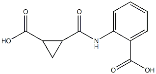 2-{[(2-carboxycyclopropyl)carbonyl]amino}benzenecarboxylic acid Structure