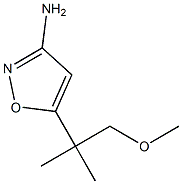 5-(1-methoxy-2-methylpropan-2-yl)isoxazol-3-amine 구조식 이미지