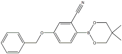 5-Benzyloxy-2-(5,5-dimethyl-1,3,2-dioxaborinan-2-yl)benzonitrile Structure