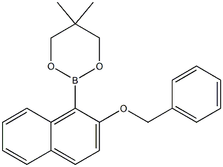 2-(2-Benzyloxynaphthalen-1-yl)-5,5-dimethyl-1,3,2-dioxaborinane 구조식 이미지