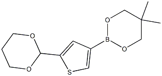 2-[2-(1,3-Dioxan-2-yl)-4-thienyl]-5,5-dimethyl-1,3,2-dioxaborinane 구조식 이미지
