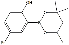 4-Bromo-2-(4,4,6-trimethyl-1,3,2-dioxaborinan-2-yl)phenol Structure