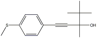 3-(4-Methylthiophenyl)-1-tert-butyl-1-methyl-2-propyn-1-ol 구조식 이미지